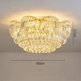 Designer Touch Decorative Crystal Flush Mount Luxury Round Crystal Decoration Ceiling Light