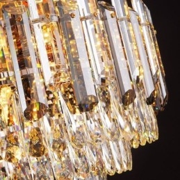 Designer Touch Decorative Crystal Flush Mount Smoke Gray Round Crystal Decoration Ceiling Light