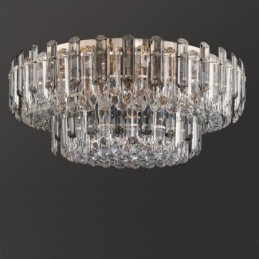 Designer Touch Decorative Crystal Flush Mount Smoke Gray Round Crystal Decoration Ceiling Light