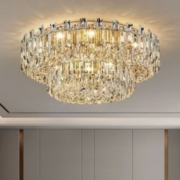 Designer Touch Decorative Luxury Crystal Flush Mount Round Crystal Decoration Ceiling Light