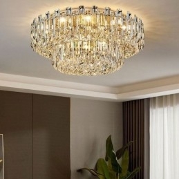 Designer Touch Decorative Luxury Crystal Flush Mount Round Crystal Decoration Ceiling Light