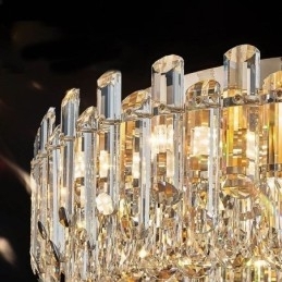 Designer Touch Decorative Luxury Crystal Flush Mount Round Crystal Decoration Ceiling Light