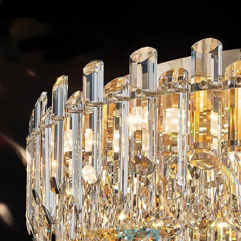 Designer Touch Decorative Luxury Crystal Flush Mount Round Crystal Decoration Ceiling Light