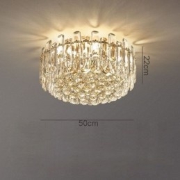 Designer Touch Decorative Luxury Crystal Flush Mount Round Crystal Decoration Ceiling Light