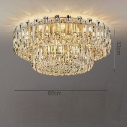 Designer Touch Decorative Luxury Crystal Flush Mount Round Crystal Decoration Ceiling Light