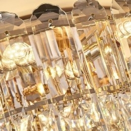 Designer Touch Decorative Crystal Flush Mount Round Crystal Decoration Ceiling Lighting Fixtures