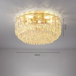 Designer Touch Decorative Crystal Flush Mount Round Crystal Decoration Ceiling Lighting Fixtures
