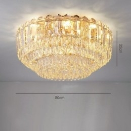 Designer Touch Decorative Crystal Flush Mount Round Crystal Decoration Ceiling Lighting Fixtures