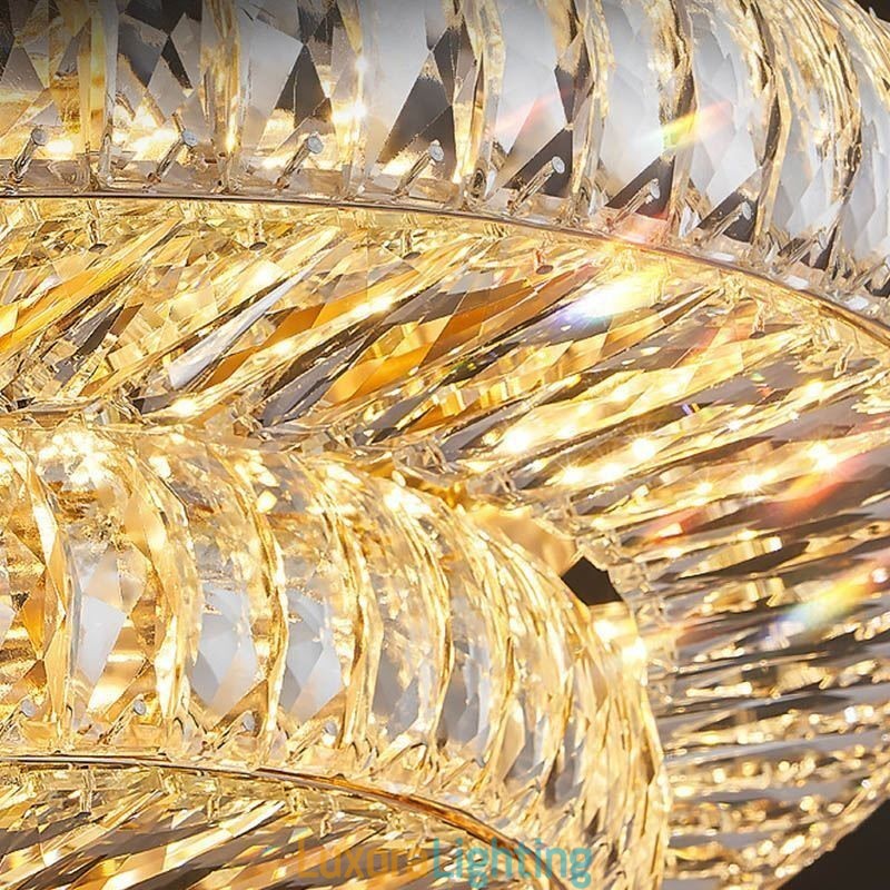 Designer Touch Decorative Crystal Flush Mount Round Crystal Decoration Ceiling Light