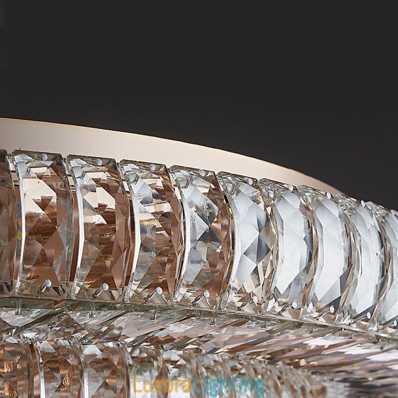 Designer Touch Decorative Crystal Flush Mount Round Crystal Decoration Ceiling Light