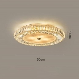 Designer Touch Decorative Crystal Flush Mount Round Crystal Decoration Ceiling Light