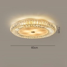 Designer Touch Decorative Crystal Flush Mount Round Crystal Decoration Ceiling Light