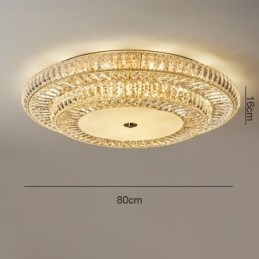 Designer Touch Decorative Crystal Flush Mount Round Crystal Decoration Ceiling Light