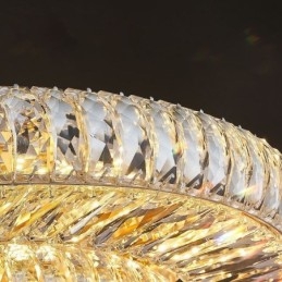 Designer Touch Decorative Crystal Flush Mount Round Crystal Decoration Ceiling Light