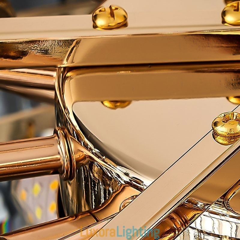 Designer Touch Decorative Crystal Flush Mount Round Crystal Decoration Ceiling Light Crystal Shell Lampshade