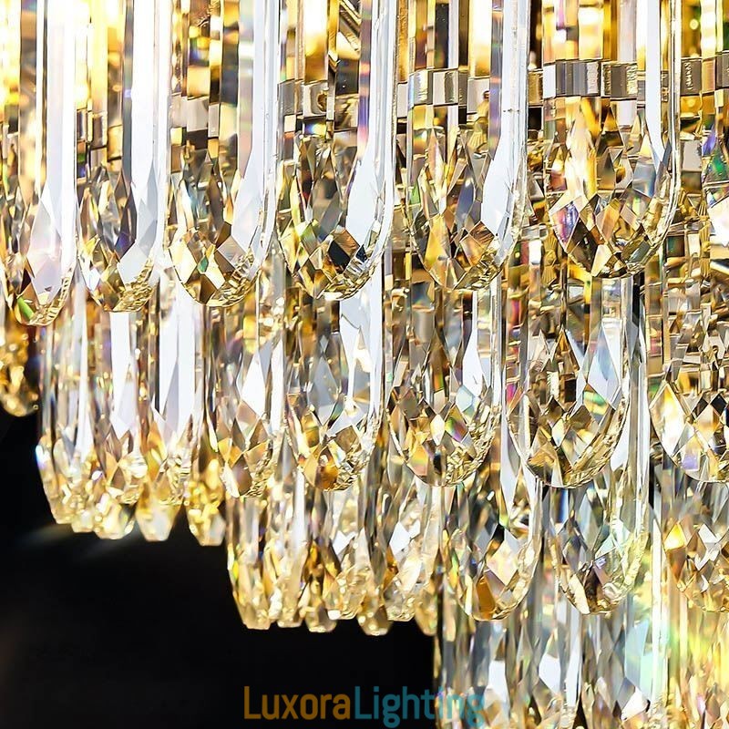 Designer Touch Decorative Crystal Flush Mount Round Crystal Decoration Ceiling Light Crystal Shell Lampshade