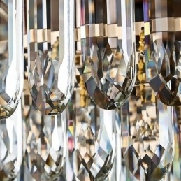 Designer Touch Decorative Crystal Flush Mount Round Crystal Decoration Ceiling Light Crystal Shell Lampshade