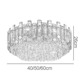 Designer Touch Decorative Crystal Ceiling Light Simple Modern Round Flush Mount Light
