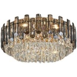 Designer Touch Decorative Crystal Ceiling Light Simple Modern Round Flush Mount Light