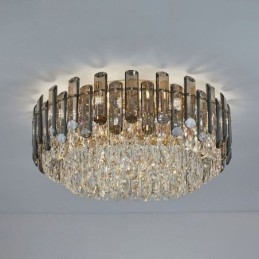 Designer Touch Decorative Crystal Ceiling Light Simple Modern Round Flush Mount Light