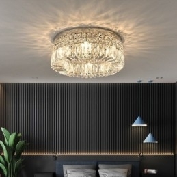 Designer Touch Decorative Modern Elegant Ceiling Light Flush Mount Crystal Ceiling Lamp