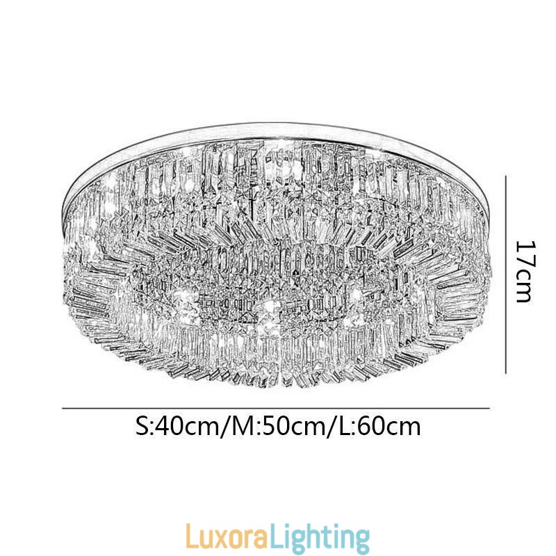 Designer Touch Decorative Modern Elegant Ceiling Light Flush Mount Crystal Ceiling Lamp