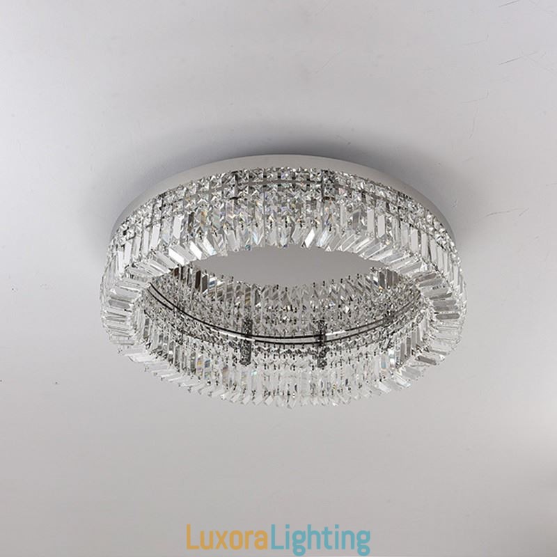 Designer Touch Decorative Modern Elegant Ceiling Light Flush Mount Crystal Ceiling Lamp