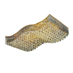 Designer Touch Decorative European Crystal Flush Mount Rectangle Chandelier
