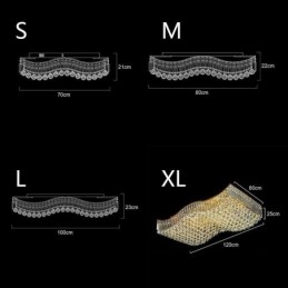 Designer Touch Decorative European Crystal Flush Mount Rectangle Chandelier