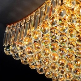 Designer Touch Decorative European Crystal Flush Mount Rectangle Chandelier