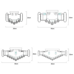 Designer Touch Decorative European Style Flush Mount Round Crystal Ceiling Light