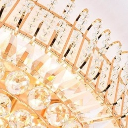 Designer Touch Decorative European Style Flush Mount Round Crystal Ceiling Light