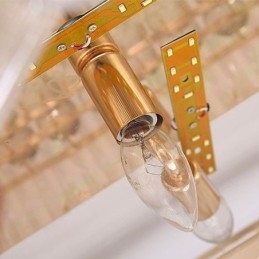 Designer Touch Decorative European Style Flush Mount Round Crystal Ceiling Light