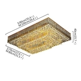 Designer Touch Decorative Modern Flush Mount Three Tiers Crystal Chandelier