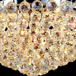 Designer Touch Decorative European Style Crystal Flush Mount Round Shape Ceiling Light