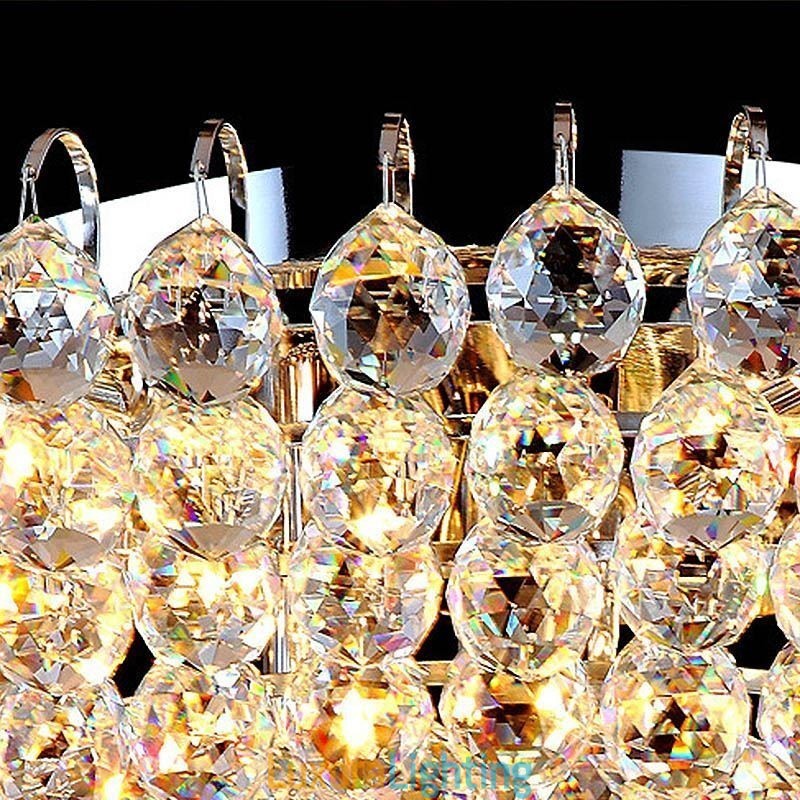 Designer Touch Decorative European Style Crystal Flush Mount Round Shape Ceiling Light