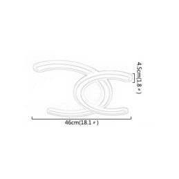 Designer Touch Decorative Modern Simple Flush Mount Letter C Acrylic Ceiling Light