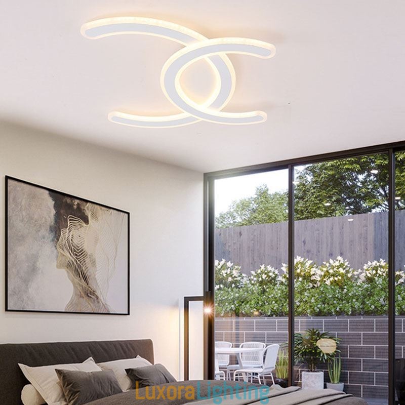 Designer Touch Decorative Modern Simple Flush Mount Letter C Acrylic Ceiling Light