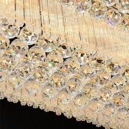 Designer Touch Decorative European Flush Mount Square Crystal Chandelier