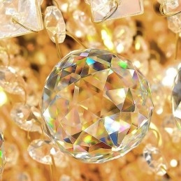 Designer Touch Decorative European Flush Mount Square Crystal Chandelier