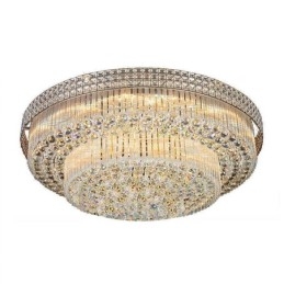Designer Touch Decorative Modern Crystal Chandelier Round Flush Mounted
