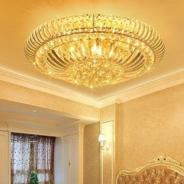 Designer Touch Decorative Modern Simple Flush Mounted Crystal Round Lighting
