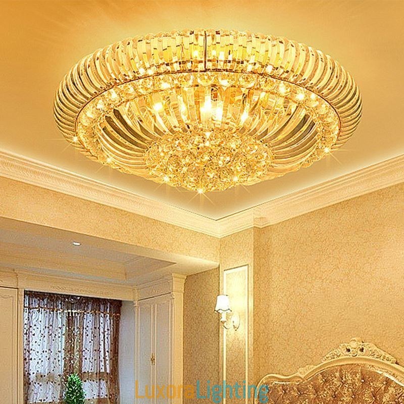 Designer Touch Decorative Modern Simple Flush Mounted Crystal Round Lighting