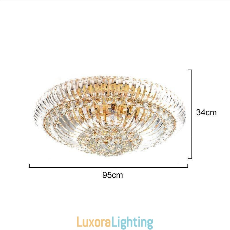 Designer Touch Decorative Modern Simple Flush Mounted Crystal Round Lighting