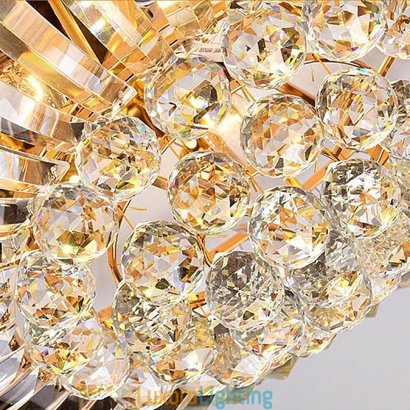 Designer Touch Decorative Modern Simple Flush Mounted Crystal Round Lighting