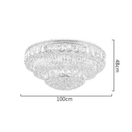 Designer Touch Decorative Luxury Flush Mount Crystal Ceiling Light Round Light