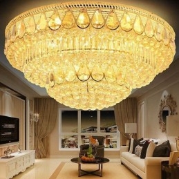 Designer Touch Decorative Luxury Flush Mount Crystal Ceiling Light Round Light
