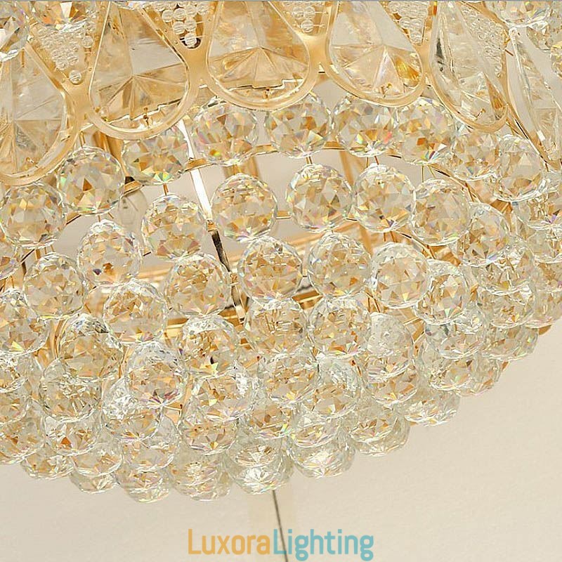 Designer Touch Decorative Luxury Flush Mount Crystal Ceiling Light Round Light