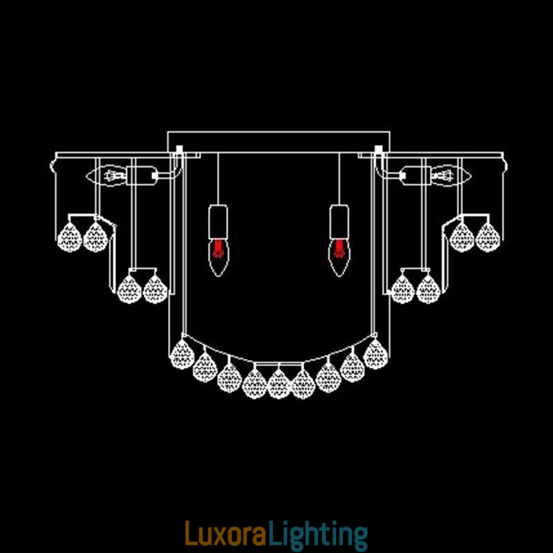 Designer Touch Decorative Luxury Flush Mount Crystal Ceiling Light Round Light