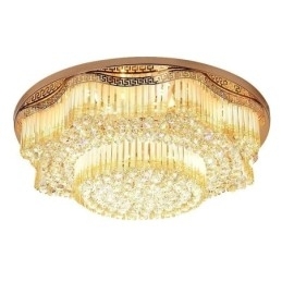 Designer Touch Decorative Contemporary Flush Mount Crystal Ceiling Light Luxury Round Lighting